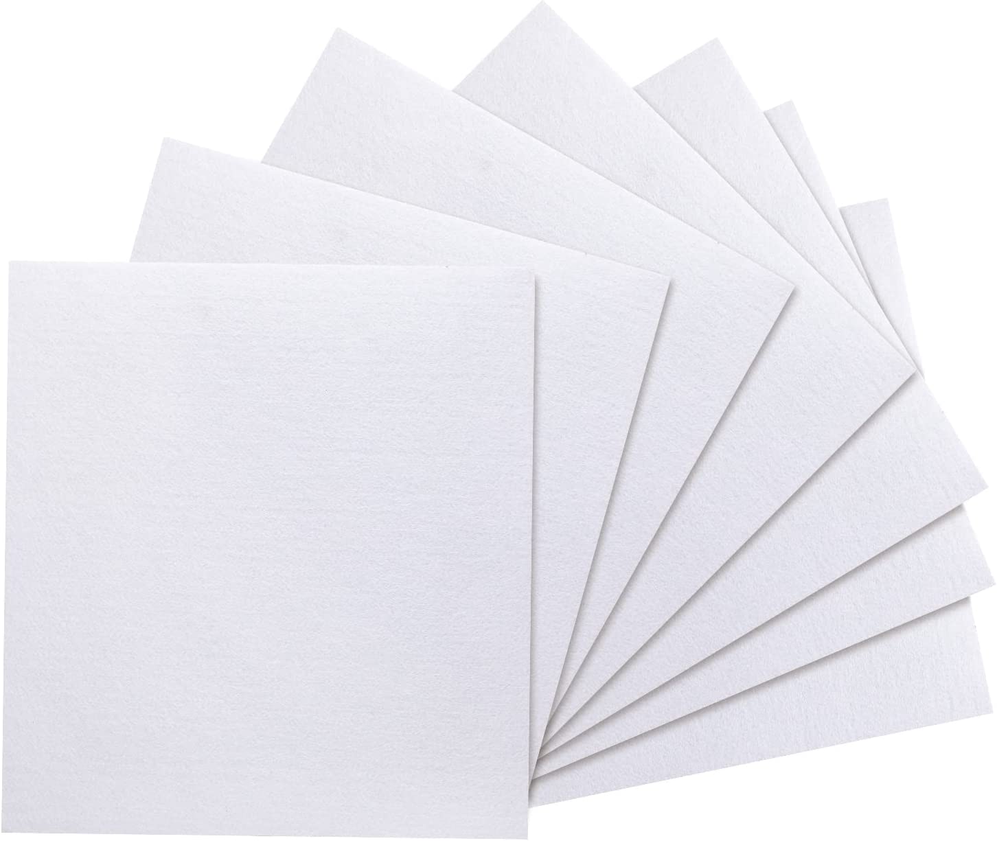 10 Pcs 12'' x 12'' White Felt Fabric Squares Sheets Nonwoven Fabric Squares  Soft for Cushion and Padding Patchwork Sewing DIY Craft - 3mm Thick